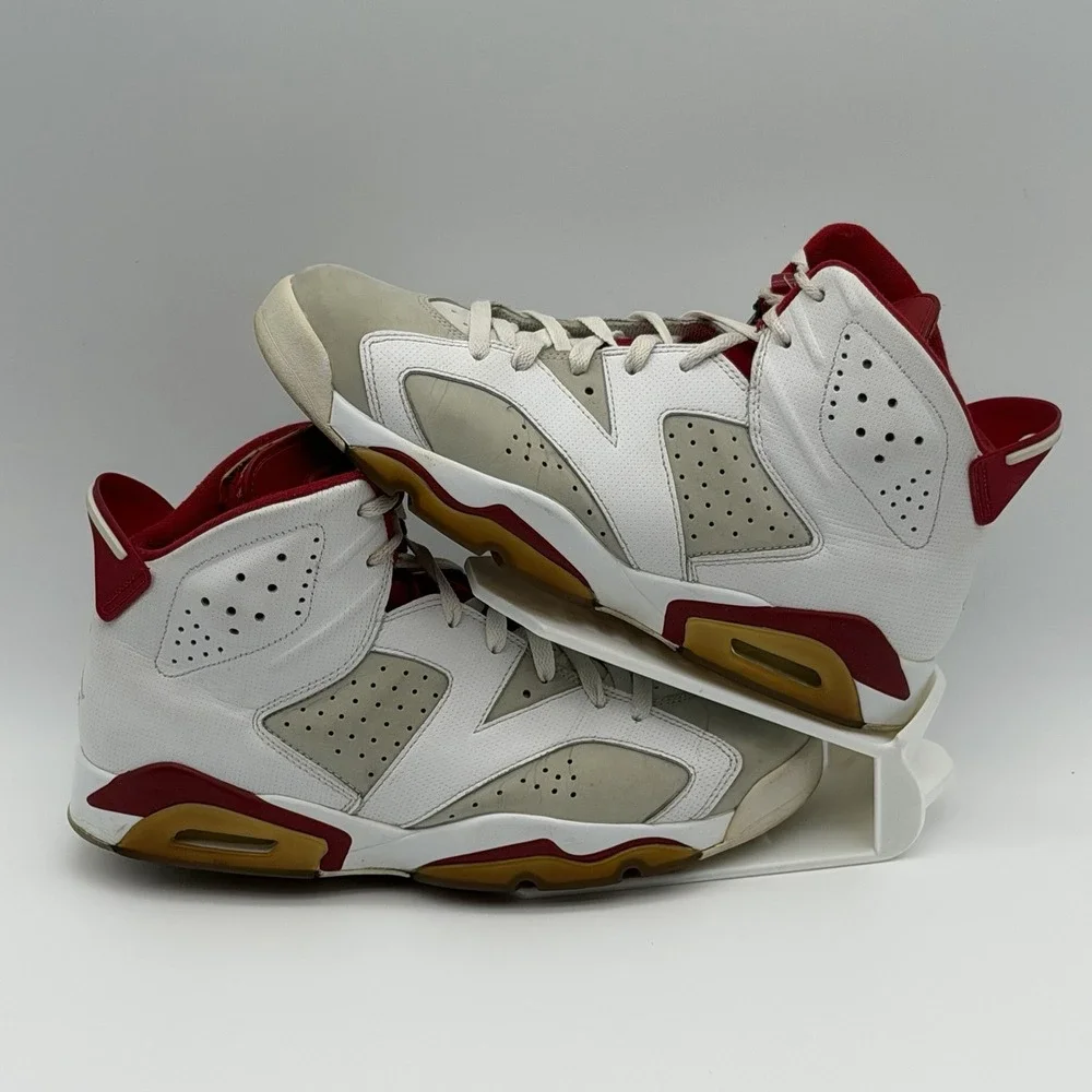Jordan 6‎ Retro Alternate Hare White/Gym Red-Pure Platinum 384664-113 Size 11
